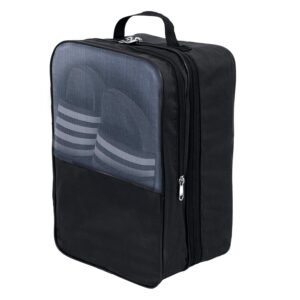 Storite 14 Inch Travel Shoe Bag,Cover,Pouches for Women & Men - Grey/Black Gym Men and Ladies Footwear Packing Storage Portable Cover | Storage Travel Organizer