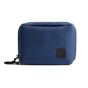DailyObjects Blue Ripstop Vault Tech Organiser | Travel Digital Accessories Storage Bag | Portable Gadget Organizer Case | Regular Zippered Tech Kit Organizer Pouch for Memory Cards - Medium